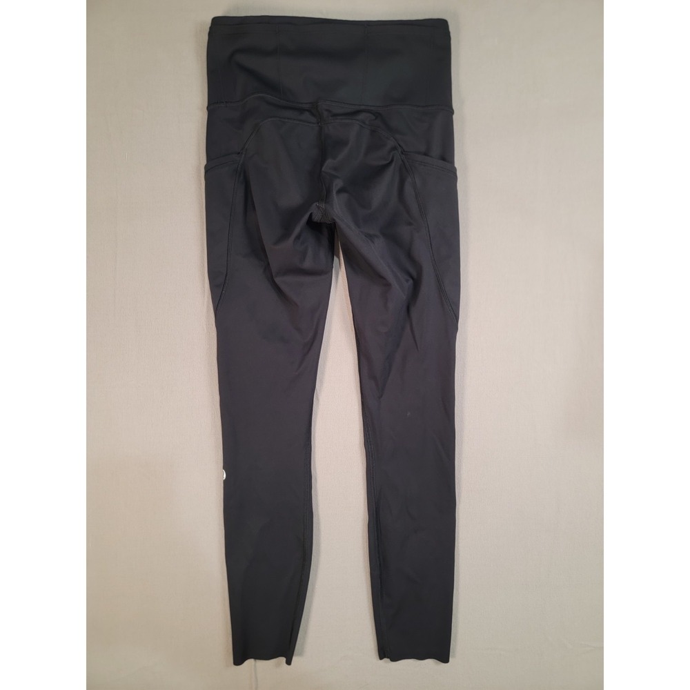 Lululemon Fast and Free High Rise Tights 25 Black Stretch Size 2 Drop In Pocket - Picture 8 of 10